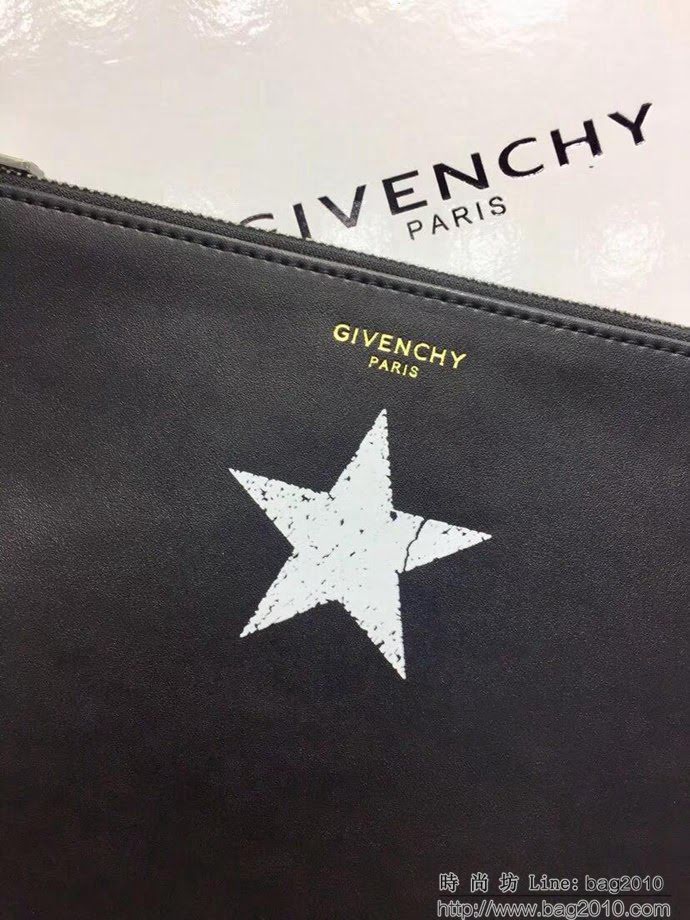 GlVENCHY紀梵希 2018最新 熱賣款式 專櫃品質 頂級進口牛皮 原版五金 拉鏈手包 091888  tsg1106